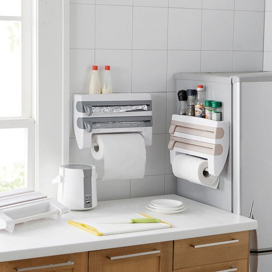 4-In-1 Kitchen Roll Holder Dispenser - HomeTidy UK