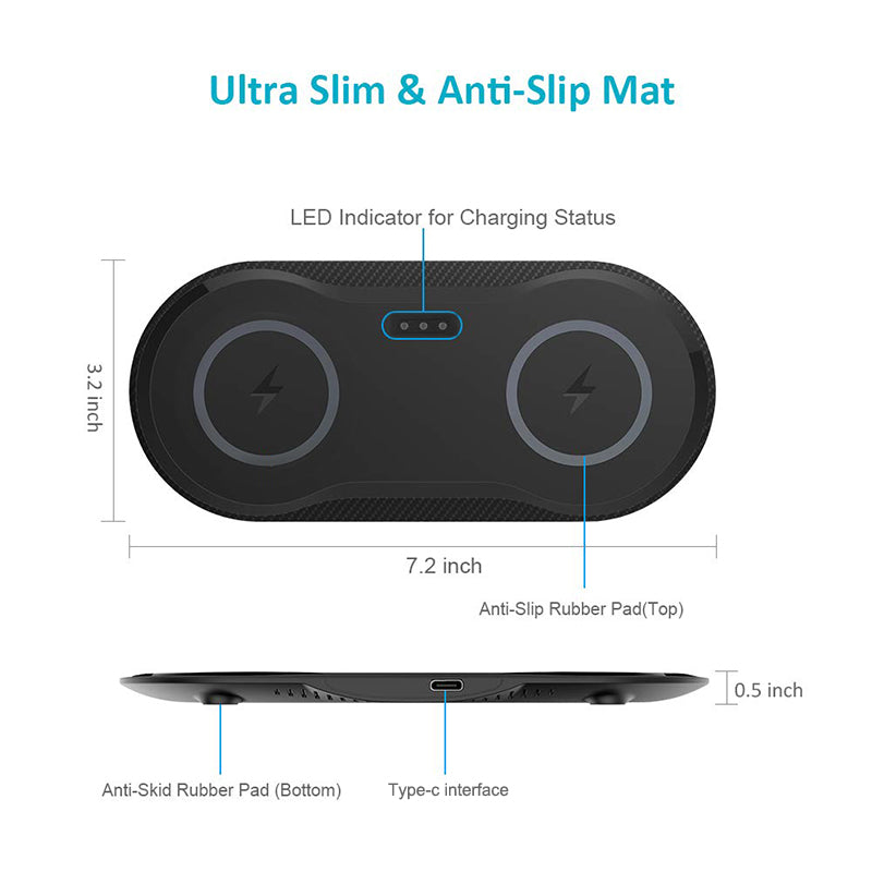 Wireless Dual Mobile Phone Charger - HomeTidy UK