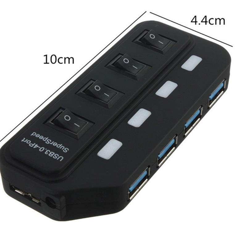 High-speed 30 Hub With 4 Ports And Individual Onoff Switches - HomeTidy UK